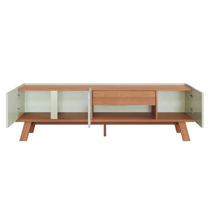 Rack 183cm Linea Lisboa 100% MDF en Madera natural - Muebles para TV, Uruguay | Balton, vista 8