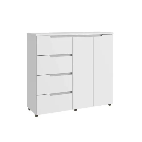 Comoda Da Vinci Plus 4 Cajones 2 Puertas Blanco en Blanco - Cómodas, Uruguay | Soy Hogar