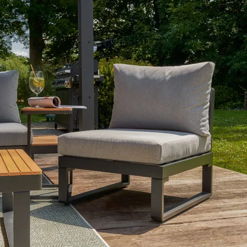 Módulo adicional esquinero Persea Antracita en Gris - Muebles para el exterior, Uruguay | Naterial Uruguay