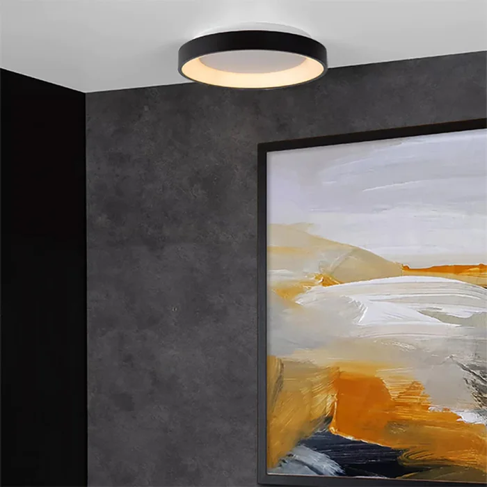 Plafon LED Redondo Philadelphia 24W 45 cm Negro en Negro - Lámparas colgantes, Uruguay | Serlux, vista 2