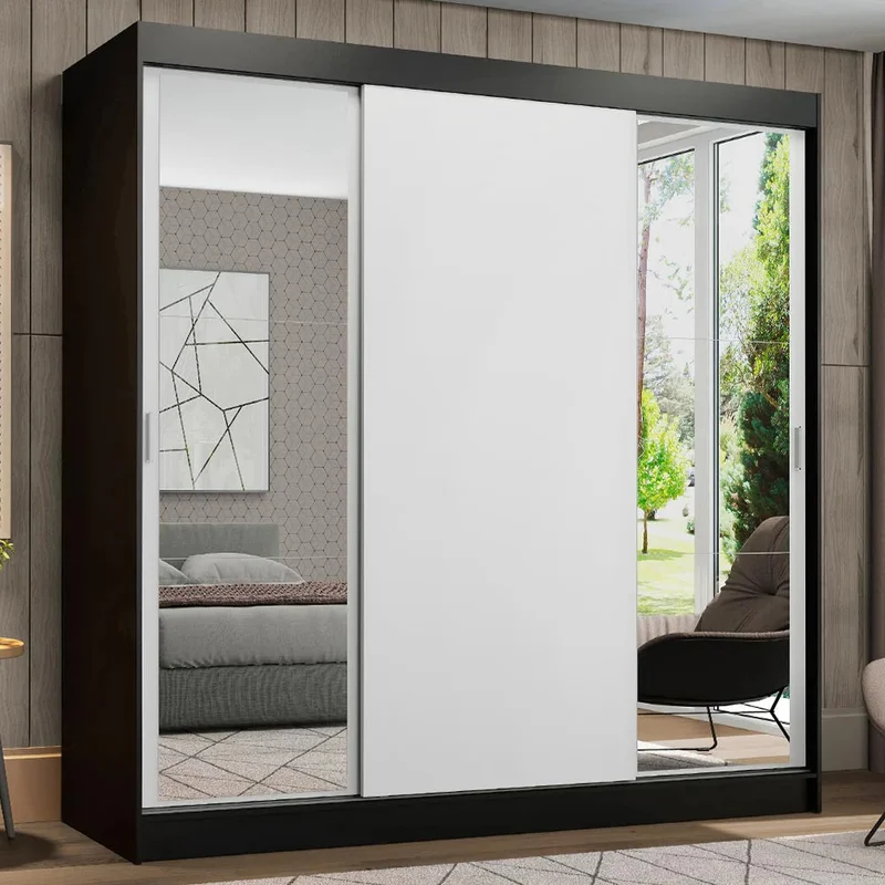 Ropero Placard Matrimonial Reno 180CM Pareja con 2 Espejos 3 Puertas C en Multicolor - Roperos y placares, Uruguay | Balton, vista 12