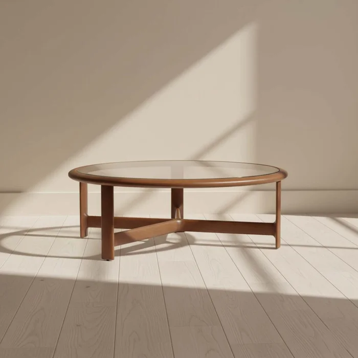 Mesa Ratona Madera-y-vidrio Marron Donatella G Cacao en Marrón - Mesas de living, Uruguay | Divino
