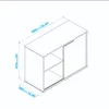 BIBLIOTECA BAJA 1 PUERTA CASTA?O/NEGRO MDP 15MM BHO 39-228 - Muebles para TV, Uruguay | Rosas Hermanos, vista 3 de 4
