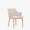 Silla Croft de chenilla y patas de madera maciza de fresno - beige en Beige - Sillas, Uruguay | Kavehome, vista 1 de 10