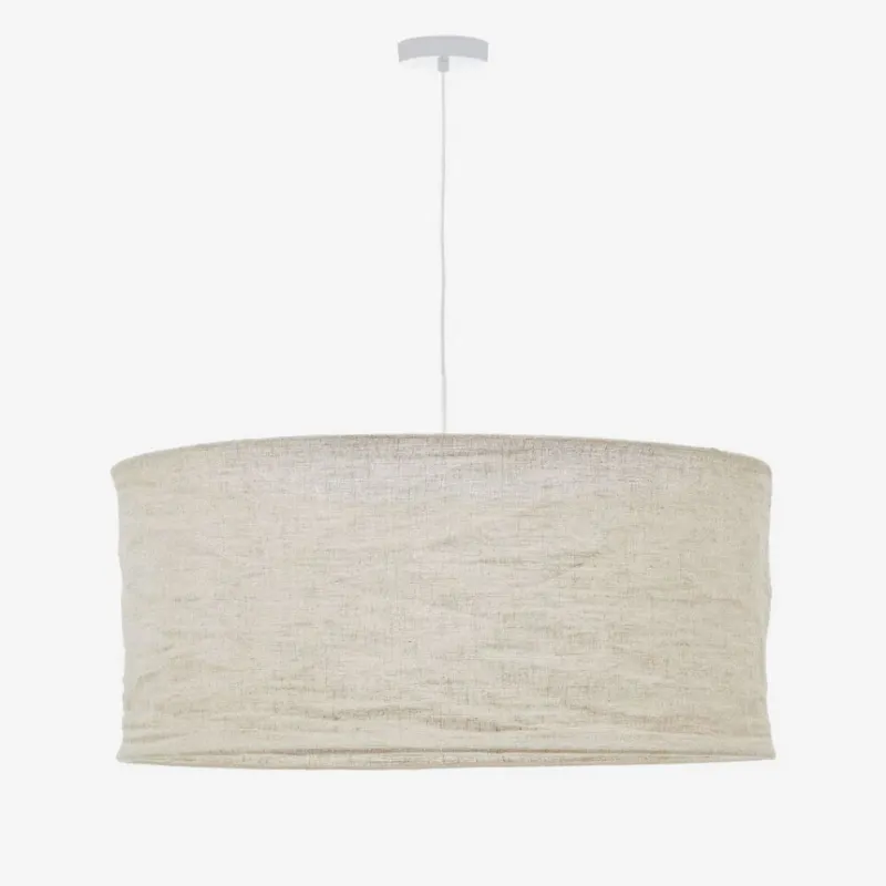 Pantalla para lámpara de techo Mariela de lino con acabado beige Ø 80 x 40 cm en Beige - Lámparas colgantes, Uruguay | Kavehome