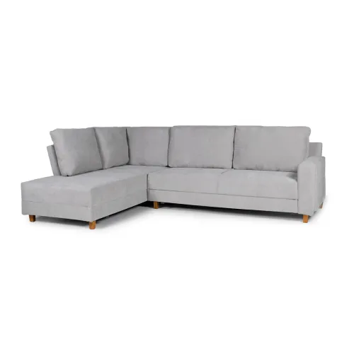 Rinconera Avero - Tela Microfibra - Chaise izquierdo - Berlin 05 (Ceniza) en Gris - Sillones y sofás, Uruguay | NYR