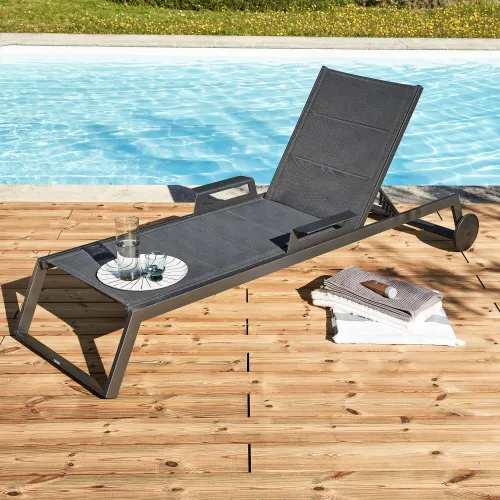 Reposera Odyssea II Antracita en Gris - Muebles para el exterior, Uruguay | Naterial Uruguay