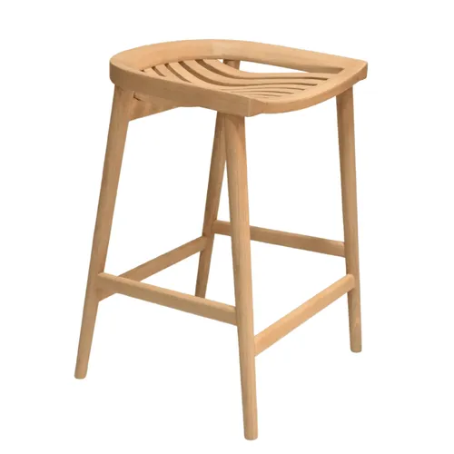 BANCO ALTO KONDO TEKA  65CM en Madera natural - Butacas, banquetas y puffs, Uruguay | Masinfinito Casa