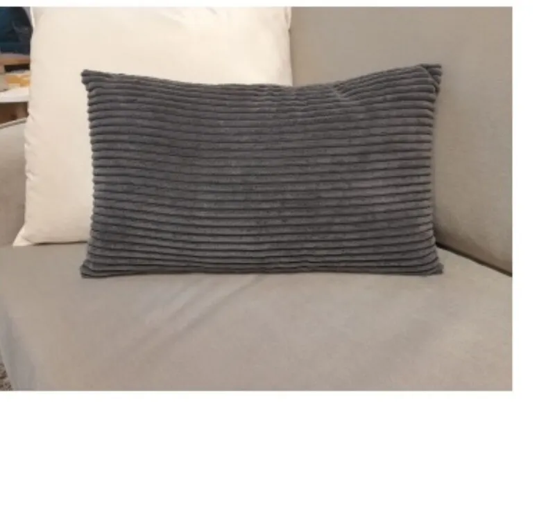 Almohadón Pana Dark Grey (trama a rayas) en Gris - Textiles, Uruguay | Finkel