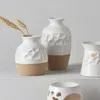 FLORERO JARRON 8.5x8.5x14.5CM CERAMICA BLANCO/NATURAL en Blanco - Jarrones, Uruguay | Koz, vista 3 de 3