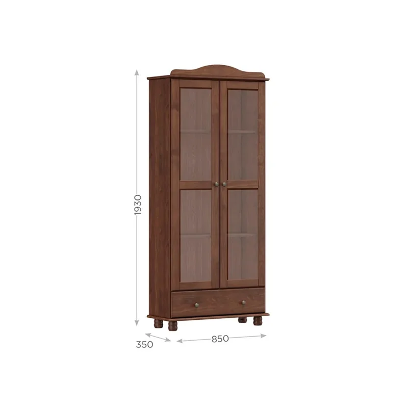ESTANTERIA RUBI  2 PUERTAS 1 CAJON  8932WN CAFE (NUEVA) en Marrón - Bibliotecas, Uruguay | Rosas Hermanos, vista 3