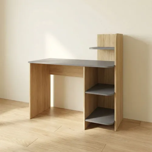 Escritorio Mdf Marron Link en Madera natural - Escritorios, Uruguay | Divino
