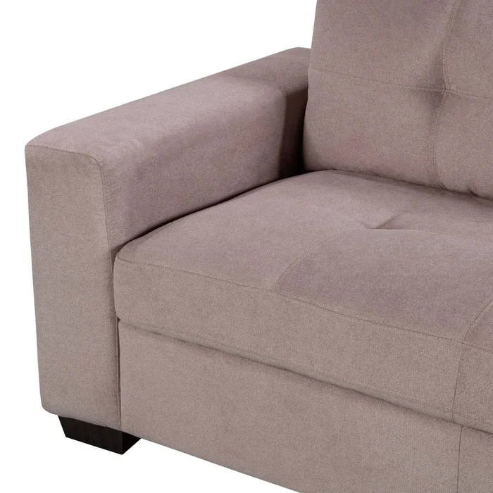 Sofá C/chaise Más De 4 Cuerpos Tela Marron Detroit Taupe en Beige - Sillones y sofás, Uruguay | Divino, vista 4