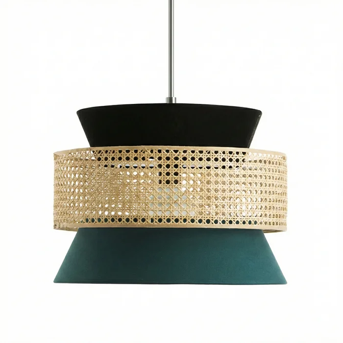 Colgante Trio Chroma Rattan en Multicolor - Lámparas colgantes, Uruguay | La Perla