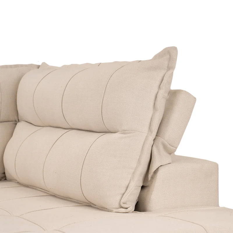 Sillón 5 Cuerpos con Chaise Retráctil y Reclinable - Cesky - Beige Izquierdo en Gris - Sillones y sofás, Uruguay | Rústico Hogar, vista 4