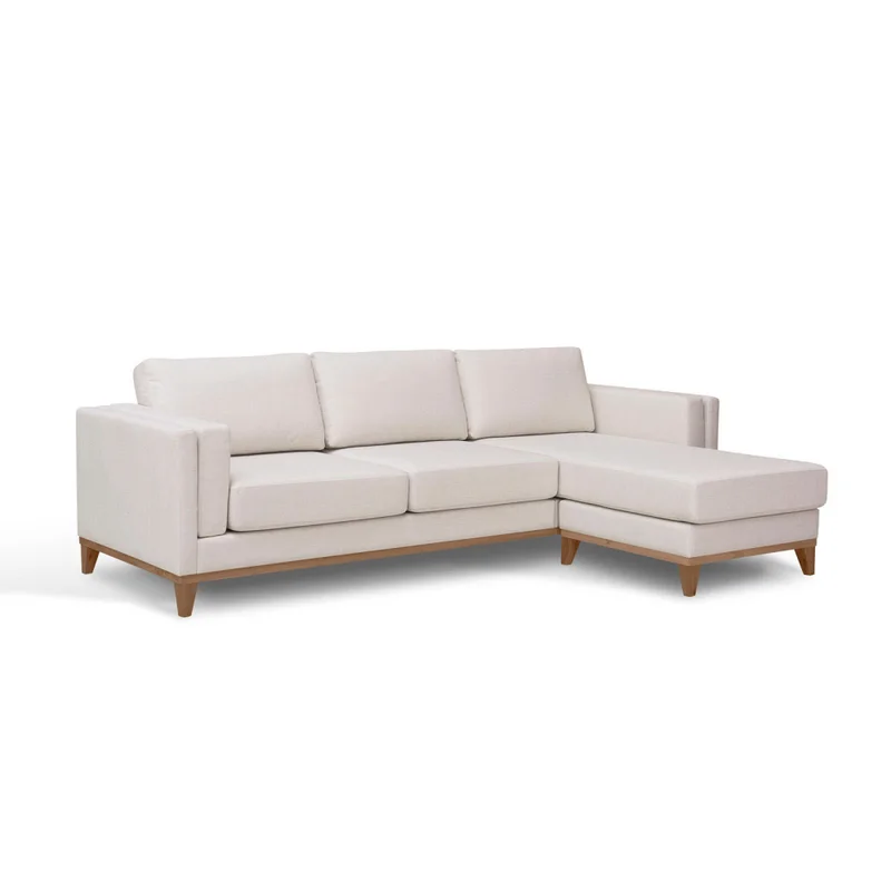 Sillón Con Chaise 3 Cuerpos Tela-premium Blanco Easy Clean Luxor Premium Hueso en Beige - Sillones y sofás, Uruguay | Divino, vista 3