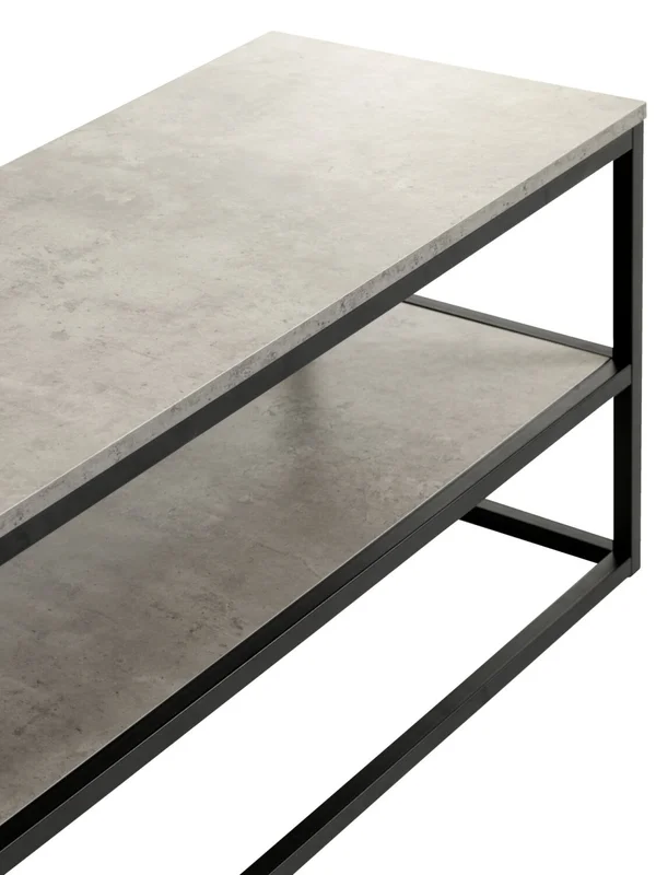 Mueble TV DOKKEDAL 1 estante hormigón/negro en Negro - Muebles para TV, Uruguay | JYSK, vista 3