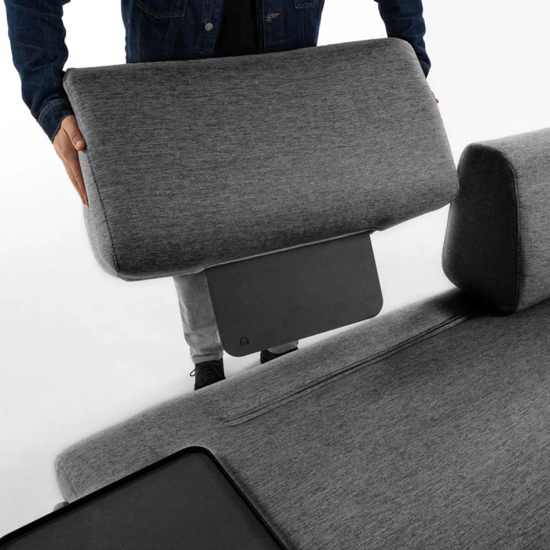 Sofá Compo 3 plazas - gris oscuro 232 cm en Gris - Sillones y sofás, Uruguay | Kavehome, vista 3