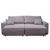 Sofa Retráctil 3 Cuerpos Tela Gris Connecticut en Gris - Sillones y sofás, Uruguay | Divino, vista 3 de 4
