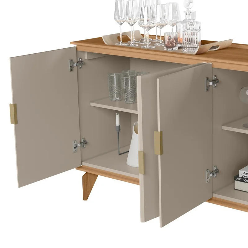 Aparador Modelo Evora 160 Cm Color Jequitiba/off White en Beige - Aparadores y recibidores, Uruguay | Castro, vista 3