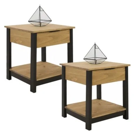 Promo 2 Mesa De Luz Linea Denise en Madera natural - Mesas de luz, Uruguay | La Cueva Muebles, vista 8