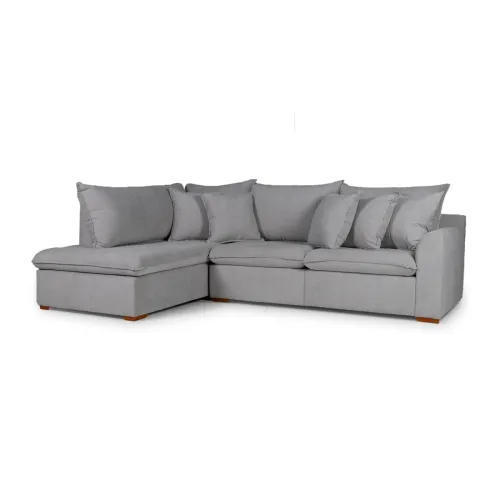 Rinconera Atualitta - Tela Microfibra - Chaise Izquierdo - TC1009 (Plata) en Gris, Uruguay | NYR
