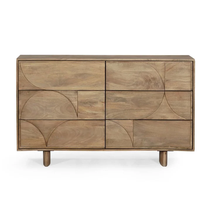Cómoda 129cm Madera Natural-beige ángeles en Madera natural - Cómodas, Uruguay | Divino, vista 2