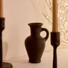 Set Tefare de 2 jarrones de terracota con acabado negro 18 cm / 18 cm en Negro - Jarrones, Uruguay | Kavehome, vista 4 de 6