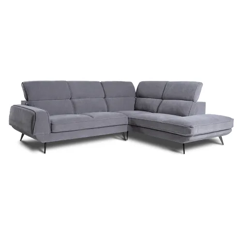 Rinconera Versatile - Tela Microfibra - Chaise Derecho - 6686-7 Gris en Gris - Sillones y sofás, Uruguay | NYR