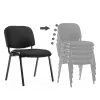 Silla de Oficina Fija Apilable Tapizada - Work - Escritorios y sillas de escritorio, Uruguay | Delta Center, vista 2 de 4