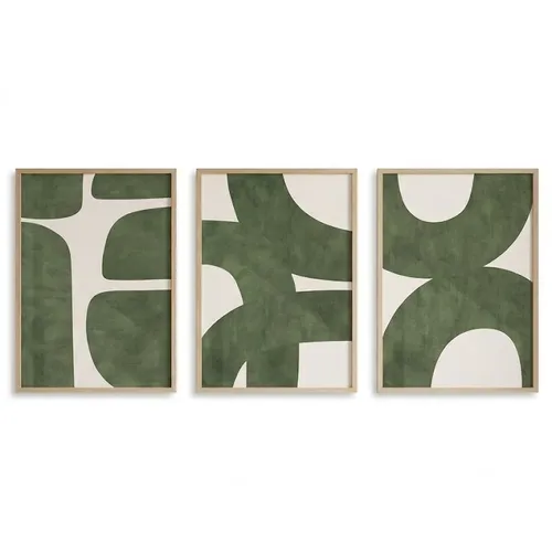 Kit 3 Cuadros – Módulo Musgo – 40 x 60 - Decoración de pared, Uruguay | Berna home