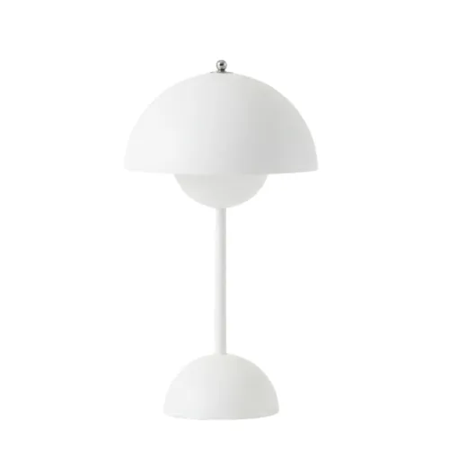 Lampara De Mesa Recargable Kers Blanco en Blanco - Lámparas de mesa, Uruguay | Serlux