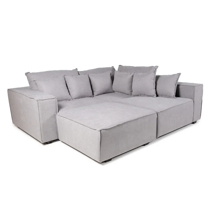 Sofá Modular Maia (4 módulos) - Tela Microfibra - 12074 (Ceniza) en Gris - Sillones y sofás, Uruguay | Nyr, vista 6