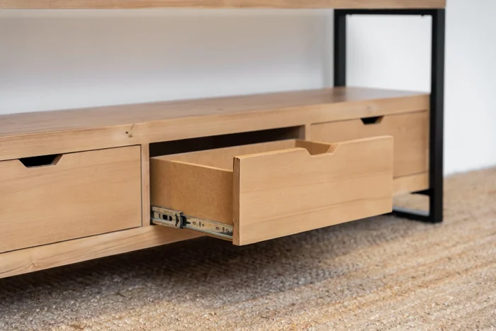 Rack Con Hierro en Madera natural - Muebles para TV, Uruguay | Marvic, vista 5