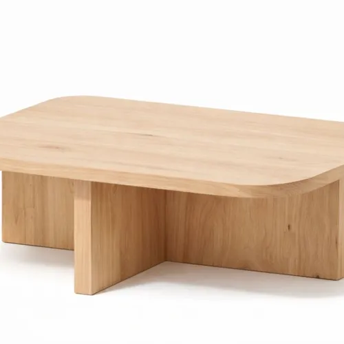 Mesa AMBAY Curva en Madera natural - Mesas de living, Uruguay | Finkel