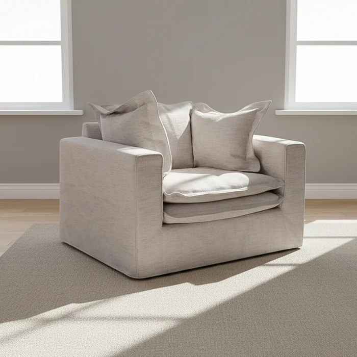 Lazy 1 Cuerpo Tela-premium Natural-beige Lazy Natural en Madera natural - Sillones y sofás, Uruguay | Divino