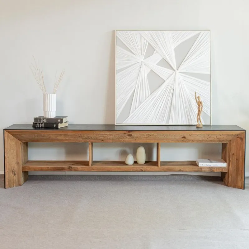Rack Rustico Laqueado / Madera Reciclada - Muebles para TV, Uruguay | Fábrica Italiana