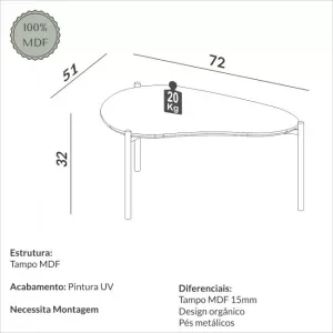 Mesa Ratona Libia (Baja) - Mesas de arrimo, Uruguay | Casa Brava, vista 6