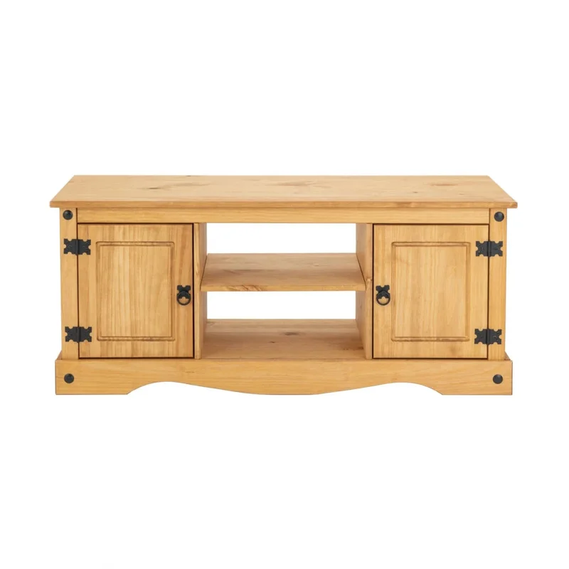 Rack 2 puertas 1 Estante - 120cm - Línea Monterrey - Natural en Madera natural - Muebles para TV, Uruguay | Ecowood, vista 3