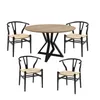 Juego de Comedor Mesa Louvre 90cm Olmo + 4 Sillas Wishbone - Sillas, Uruguay | Berna home, vista 1 de 2