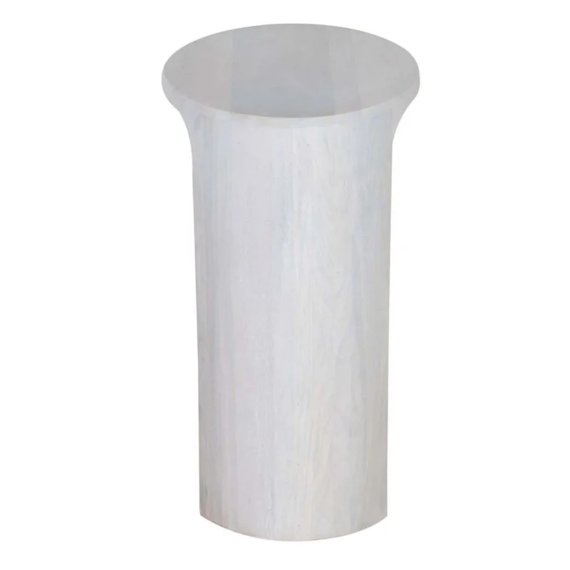 Mesa Auxiliar Madera Blanco Oval en Blanco - Mesas de living, Uruguay | Divino, vista 8