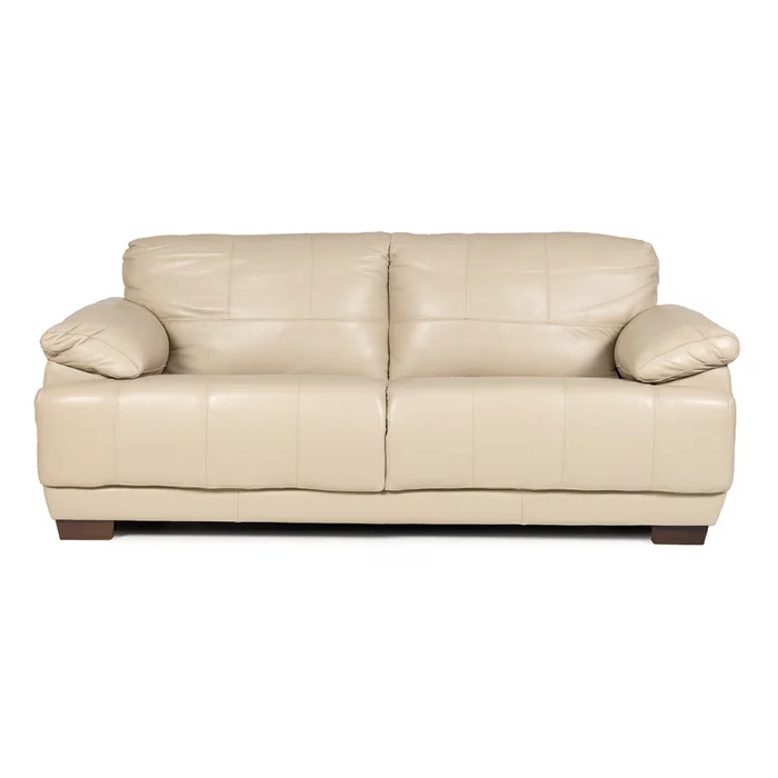 Sofá Tucson - Cuero Básico - 3 cuerpos - 519 (Beige) en Beige - Sillones y sofás, Uruguay | NYR, vista 2