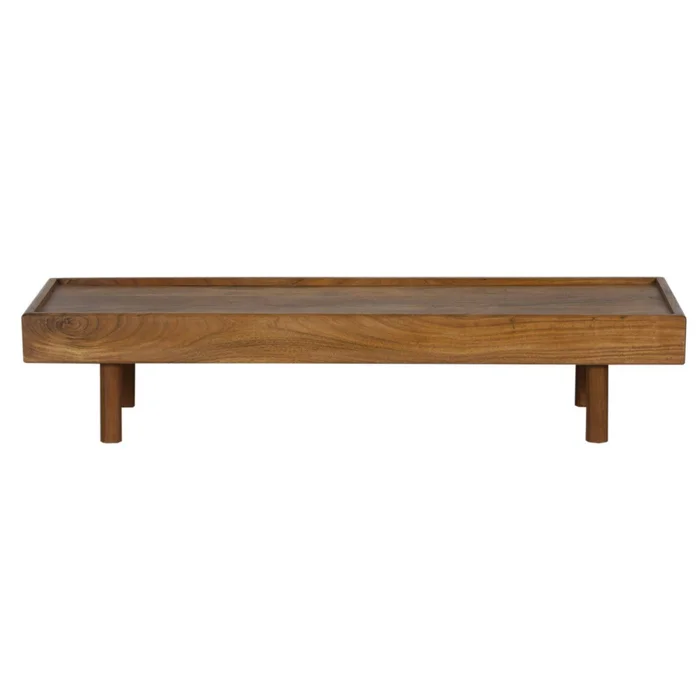 Mesa Ratona Madera Marron Vintage Castaño en Marrón - Mesas de living, Uruguay | Divino, vista 2
