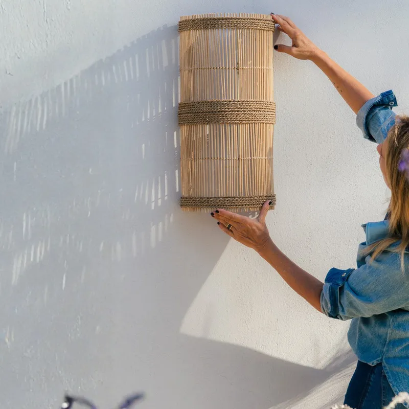 Aplique de Pared de Ratán Raya - Butacas, banquetas y puffs, Uruguay | Casakos