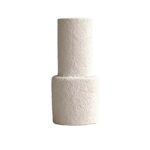 Jarrón Ceramica Natural-beige Ares en Blanco - Jarrones, Uruguay | Divino