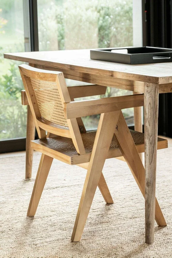 BUTACA OLSEN - PINO MACIZO Y ESTERILLA en Madera natural - Butacas, banquetas y puffs, Uruguay | La Iberica, vista 2