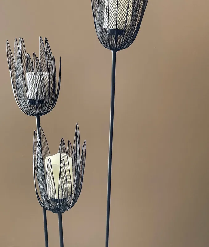 Candelabro CARDO chico en Negro - Decoración, Uruguay | Simple Deco