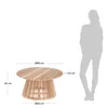 Mesa de centro Jeanette madera maciza de - teca natural Ø 80 cm en Madera natural - Mesas de living, Uruguay | Kavehome, vista 6 de 6