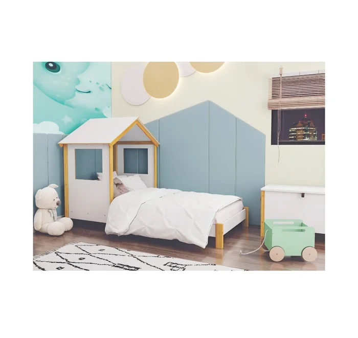 Cama Casita 1 Plaza - Juvenil en Multicolor - Dormitorio, Uruguay | Rústico Hogar, vista 2
