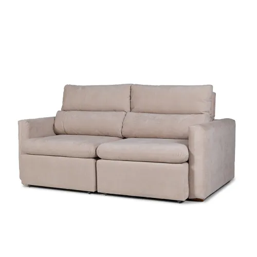 Sofá Dublin (Rebatible) - Microfibra - 2 cuerpos - TC 1010 (Beige) en Beige - Sillones y sofás, Uruguay | NYR